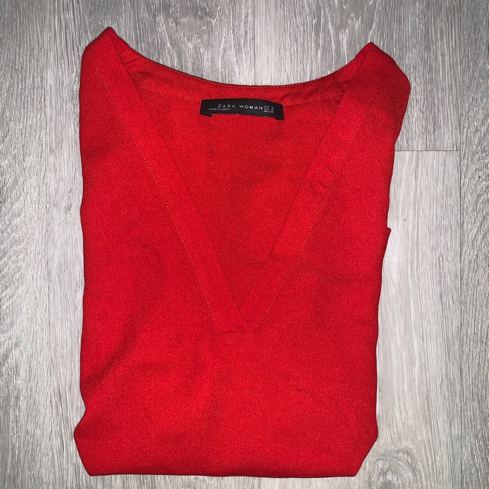 Zara Red Tank Blouse